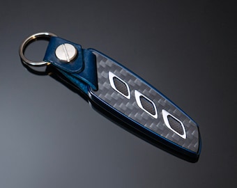 Keychain for Maserati carbon, aluminum, Levante, Spyder Gran Turismo 350 GT, Present
