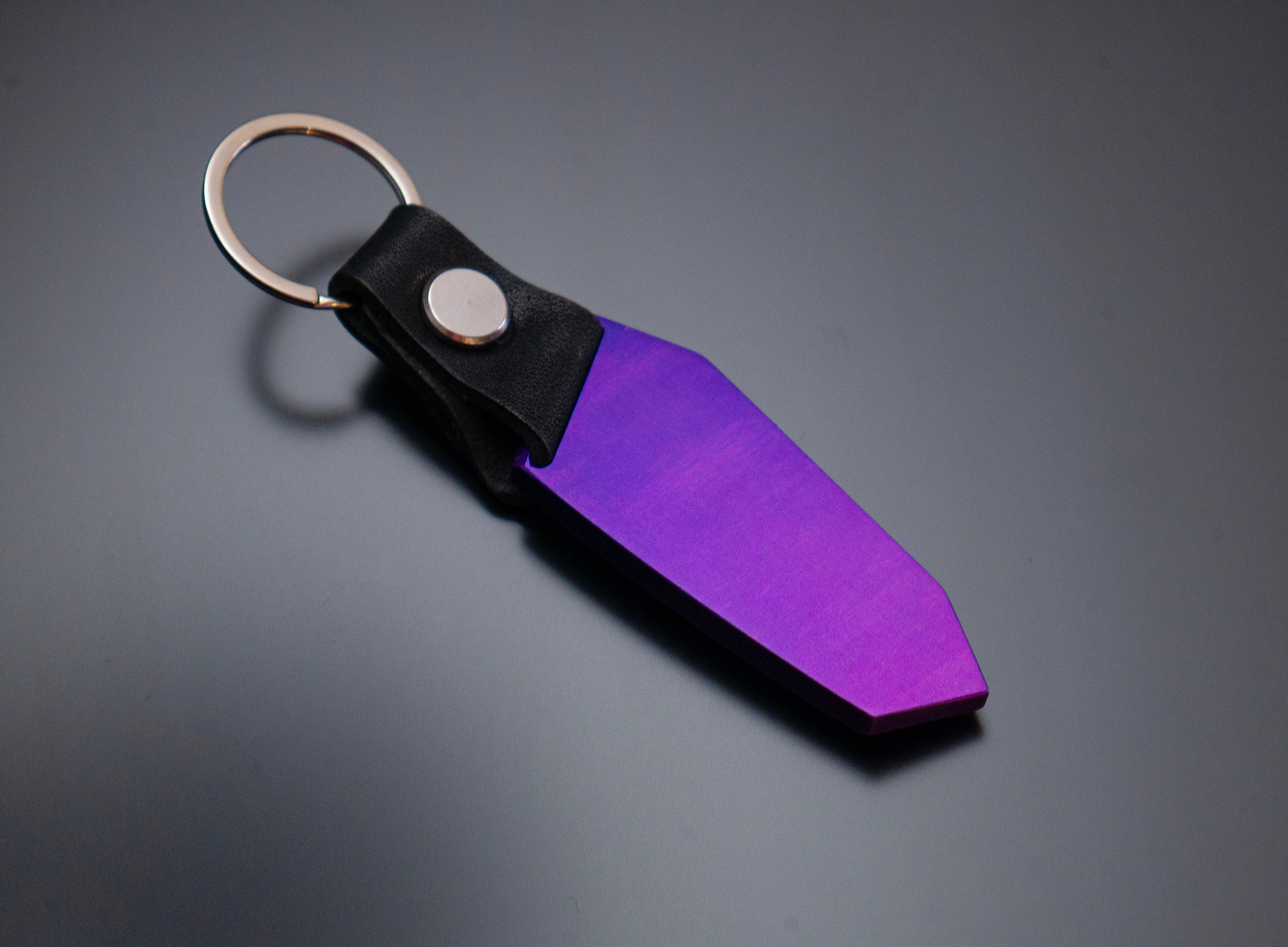 Purple Lamborghinii Keychain, Anodized Aluminum, Carbon Fiber, Leather ...
