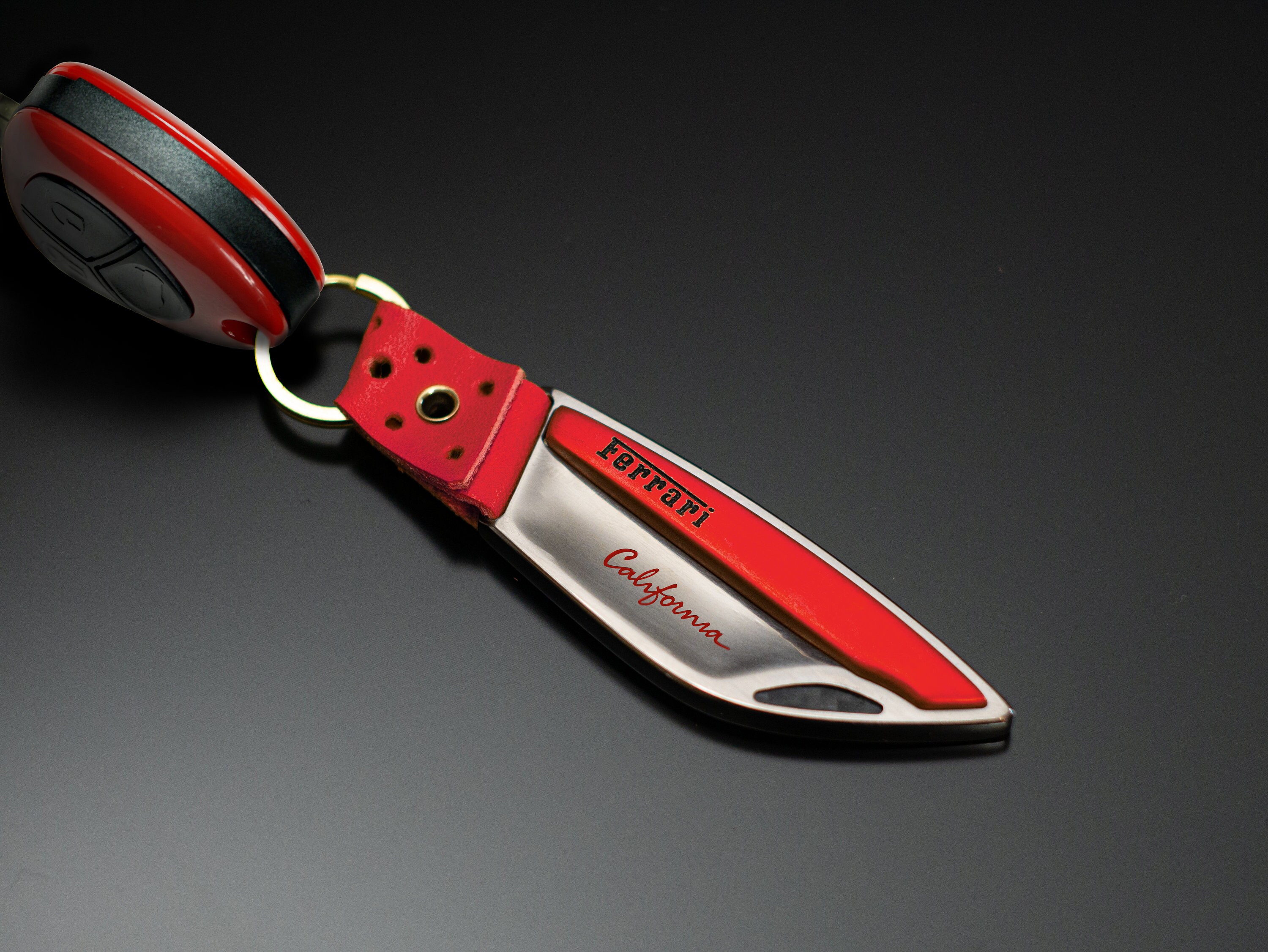 Solid Keychain Solid Titanium Custom Ferrari Keychain Carbon Fiber - Etsy
