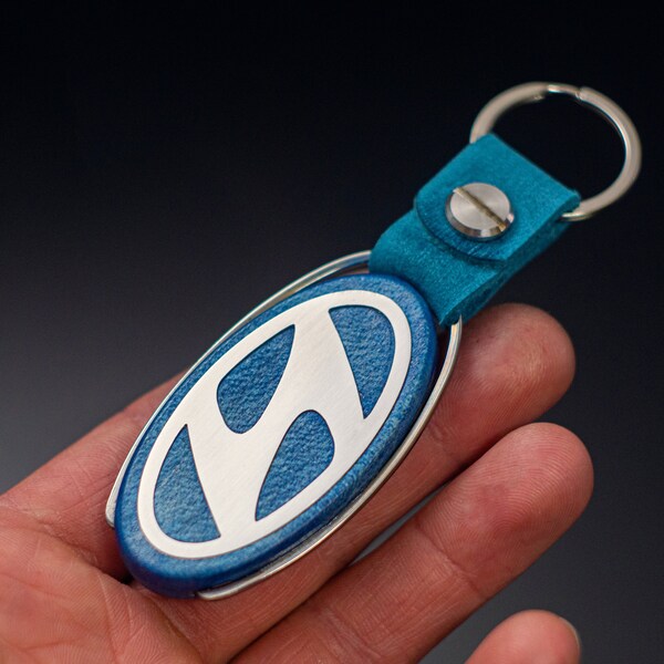Porte-clés HYUNDAI En Métal Argenté Avec étui - Neuf Avec étiquettes