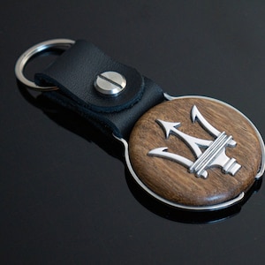 Maserati keychain wooden titanium aluminum Spyder Gran Turismo 350 GT