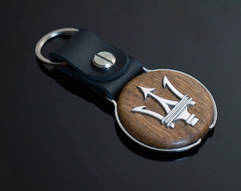 Maserati keychain wooden titanium aluminum Spyder Gran Turismo 350 GT