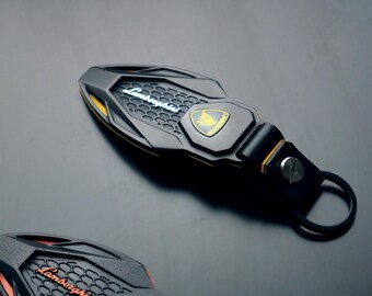 Keychain for Lamborghini lovers, Anodized aluminum, Colored G10 , Urus, Aventador, Huracan, murcielago, Gallardo/ EDC