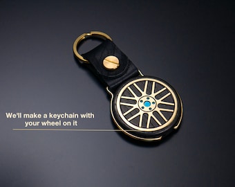 Wheel keychain For bmw lovers, wood and gold, bmw accessories, bmw gift, custom BMW keychain, X5, X6, Bmw 3, Bmw5, Bmw7, Bmw6