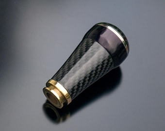 Custom carbon fiber shift gear knob, Carbon, Titanium, Brass, Personalized, Manual Transmission.