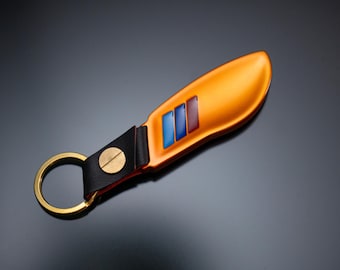 Orange BMW M keychain, Aluminum, Accessories, bmw gift, custom BMW, X5, X6, Bmw 3, M5, Bmw7, Bmw6 M8, Custom Bmw, Personalized