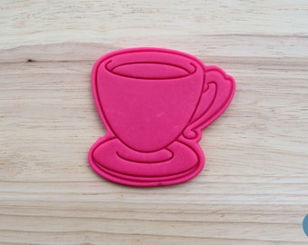 Tasse à thé | Coupes et soucoupes à l'emporte-pièce et embosseuses, décorations pour gâteaux et fondants