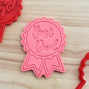 Best Dad | Badge Cookie Cutters and Embossers, Cake and Fondant Decorates