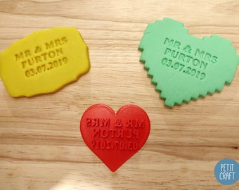 Mr&Mrs Custom | Wedding Cookie, Fondant Stamp and Embosser