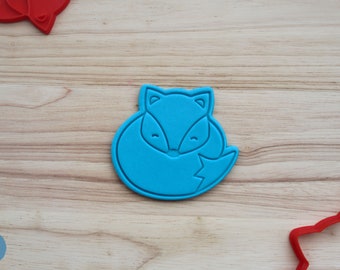 Cute Sleepy Fox | Animal, Forest Cookie Cutter and Embosser, Cake and Fondant Decorates