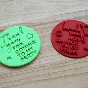Thank you for coming to my party | Script Cookie, Fondant Stamp and Embosser