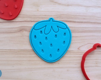 Strawberry | Fruit Cookie Cutter and Embosser, Stamp, Cake and Fondant Decorates