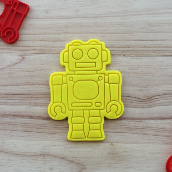 Retro-robot | Sciencefiction, speelgoedkoekjes en -embossers, taart- en fondantversieringen