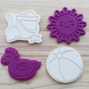 Beach Day | Sand Bucket, Sunshine, Float and Beach Ball Cookie Cutter and Embosser, Cake and Fondant Decorates