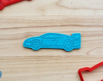 Cortadores y moldes para galletas con forma de coches de carreras/automóviles, decoraciones para pasteles y fondant.