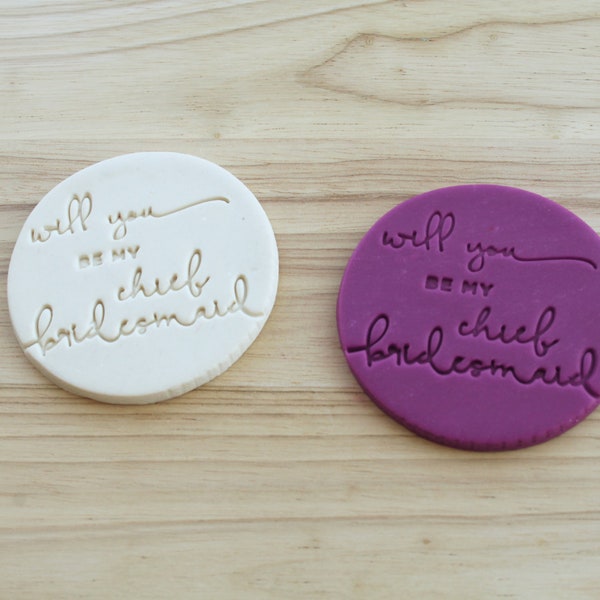 Will you be my chief bridesmaid | Wedding Cookie, Fondant Stamp and Embosser