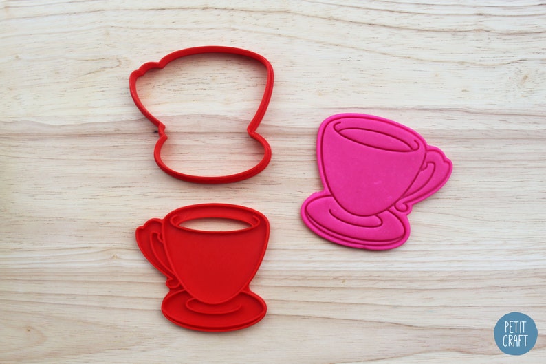 Tea Cup Cookie Cutters and Embossers Cake and Fondant Etsy Australia