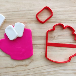 Hot Chocolate Mug with Marshmallow | Hot Cocoa, Winter, Christmas Cookie Cutter and Embosser, Cake and Fondant Decorate