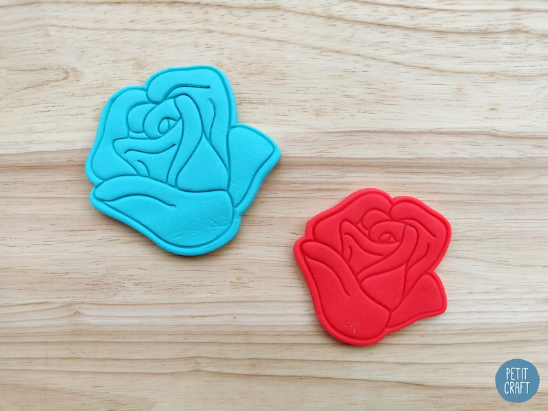 Rose Cookie Cutters and Embossers Cake and Fondant Etsy UK
