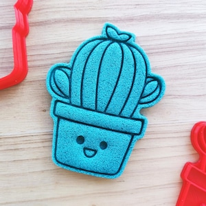 Cactus carino in un vaso / Tagliabiscotti e goffratori per piante, decorazioni per torte e fondente