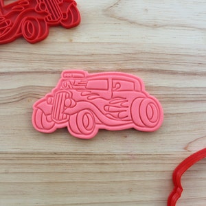 Vintage Car | Hot Rod , Automobile Cookie Cutter and Embosser, Stamp, Cake and Fondant Decorates