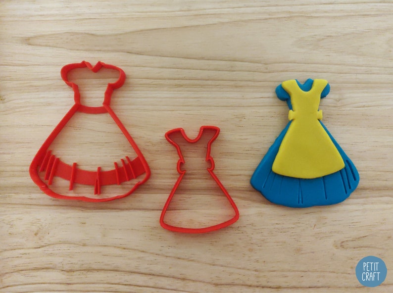 Dress with Apron Cookie Cutter, Cake and Fondant Decorate image 1