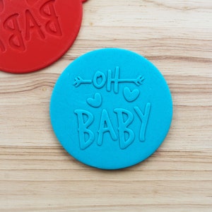 Oh Baby |  Raised Cookie, Fondant Stamp, Embosser