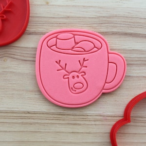 Hot Chocolate | Christmas, New Year, Cocoa Milk Cookie Cutters and Embossers, Cake and Fondant Decorates