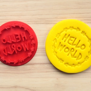 Hallo Welt | Baby Shower Cookie, Fondant Stempel und Präger