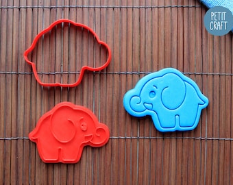 Simpatico tagliabiscotti a forma di elefante/animale e stampo per decorazioni di torte e pasta di zucchero.