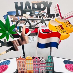 Tarjeta Amsterdam en caja/tarjeta 3D