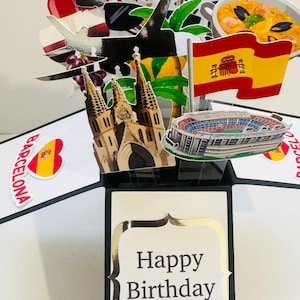 Barcelona Pop up Card - Etsy