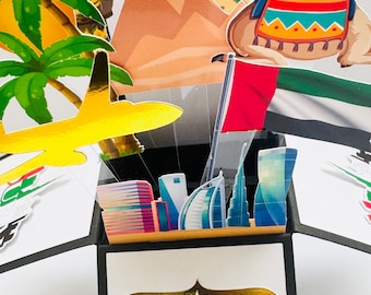 Personalised Dubai Themed 3D Greeting/Gift Card