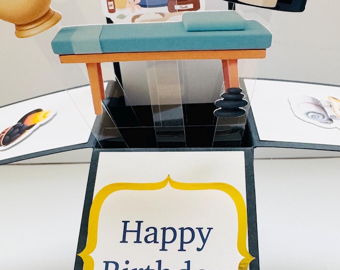 Personalisable Spa Themed 3D Greeting/Gift Card