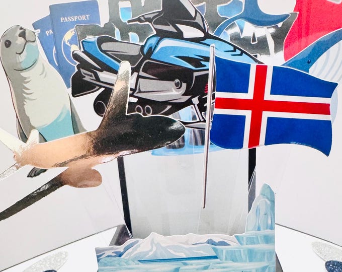 Iceland Card in a box/3D card
