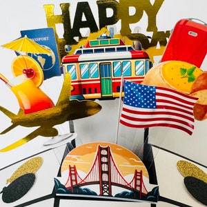San Francisco Postkarte in einer Box/3D-Karte