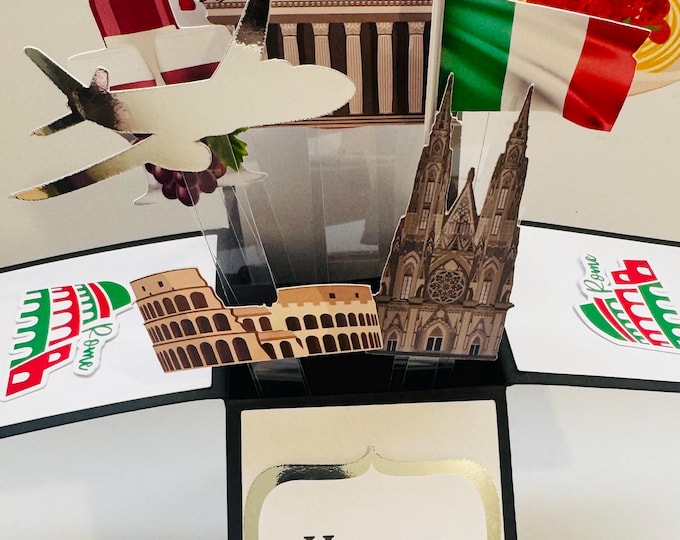Personalised Rome Themed 3D Greeting/gift Card
