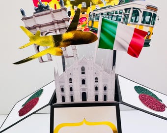 Personalised Milan Themed 3D Greeting/Gift Card