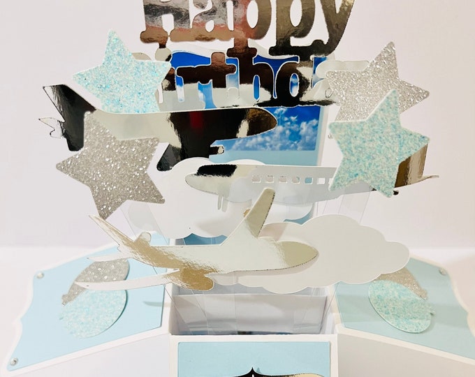 Aeroplane Card in a box/Pop up box