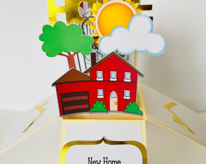 New Home card in a box/3D card