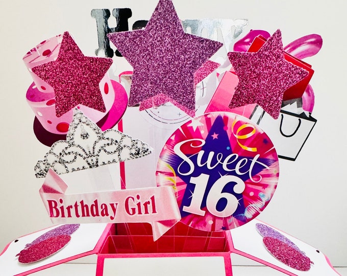 Sweet 16 Card in a box/3D card