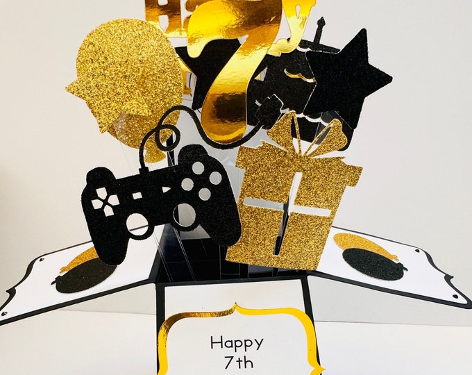 Playstation Birthday Card in a box/Pop up box