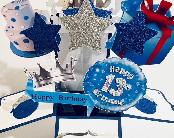 Boy 13 Card in a box/3D card