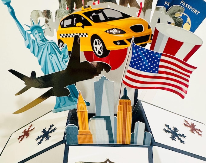 Christmas New York Card in a box/3D card