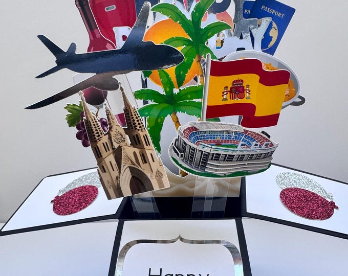 Barcelona Card in a box/3D card