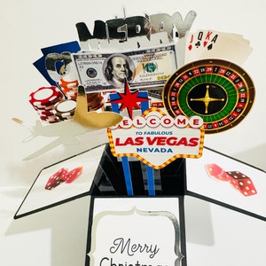 Christmas Las Vegas Card in a box/3D card