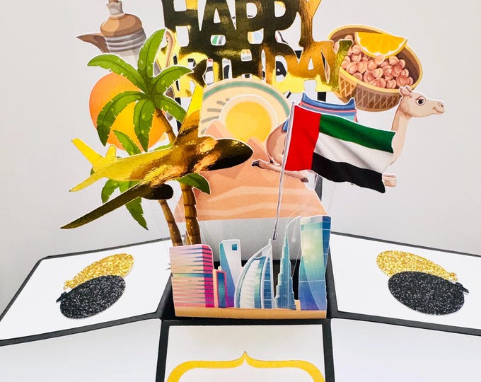 Dubai Card in a box/3D card