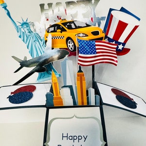 New York Card dans une boîte/carte 3D
