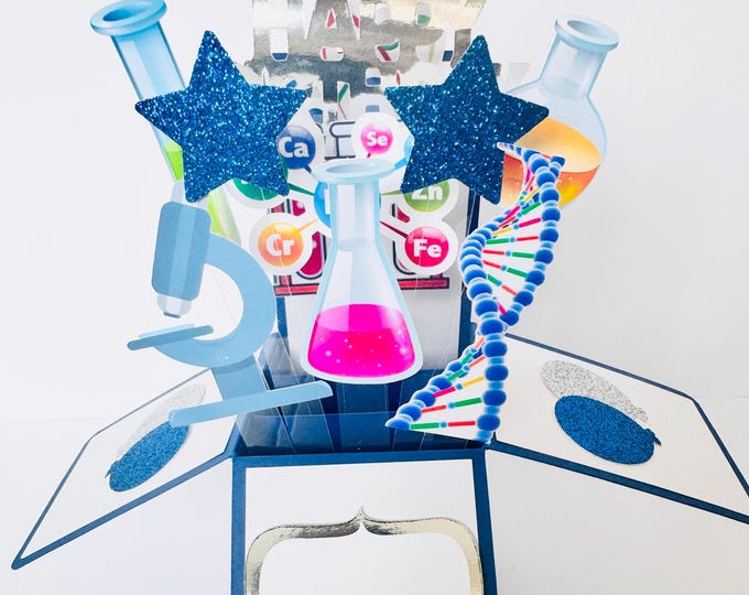 Science Themed Card in a box/3D card