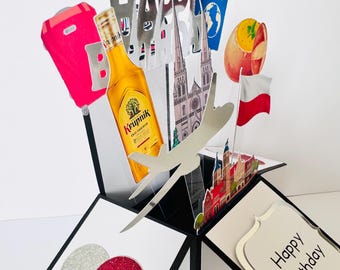 Personalised Poland Themed 3D Greeting/Gift Card